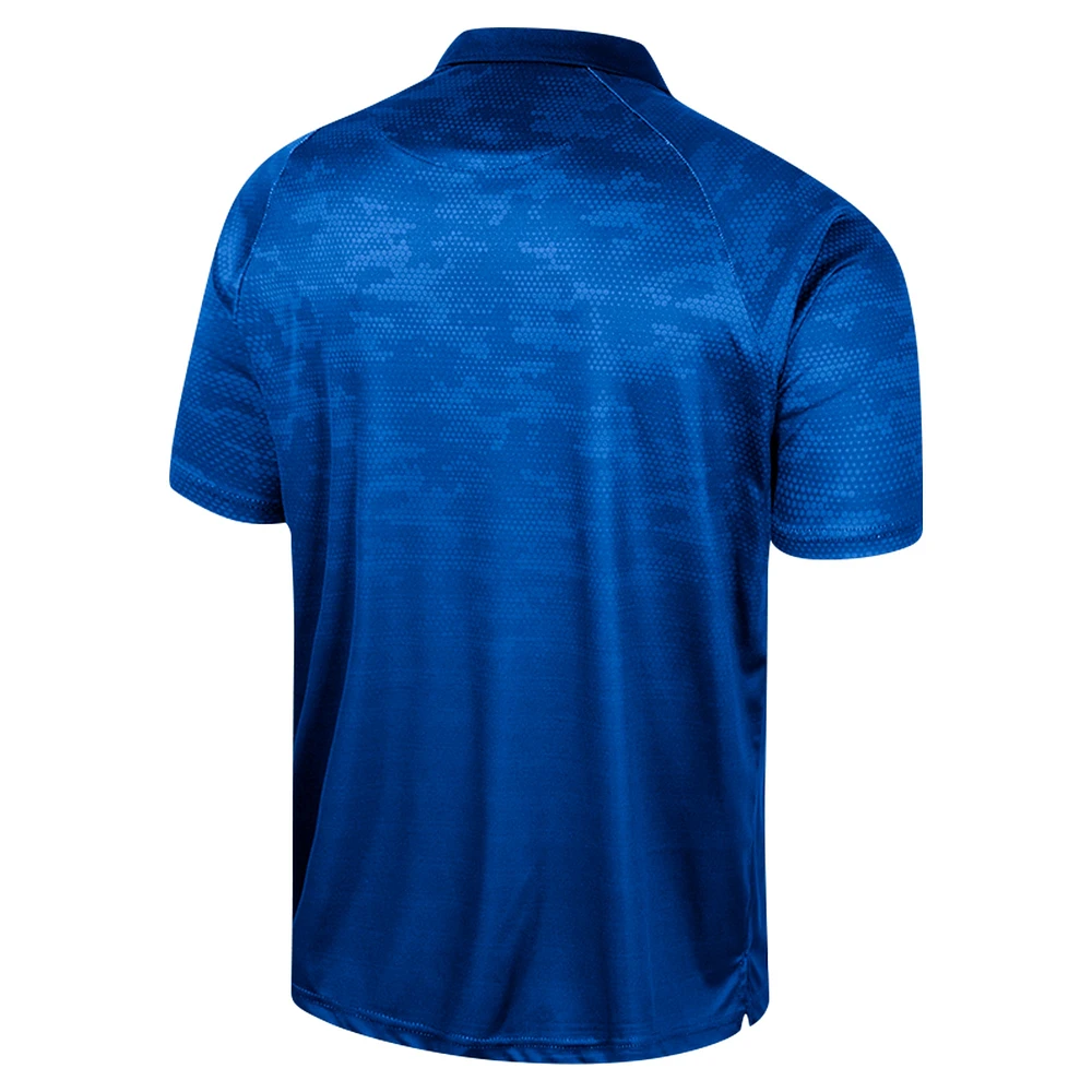Men's Colosseum Royal Duke Blue Devils Honeycomb Raglan Polo