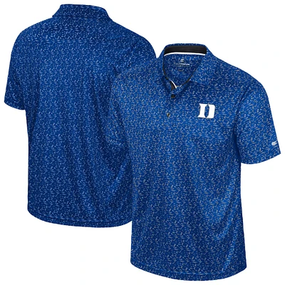 Polo de golf sublimé pour homme Colosseum Royal Duke Blue Devils