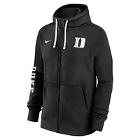 Men's Nike Black Duke Blue Devils 2024 Sideline Full-Zip Hoodie