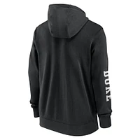 Men's Nike Black Duke Blue Devils 2024 Sideline Full-Zip Hoodie