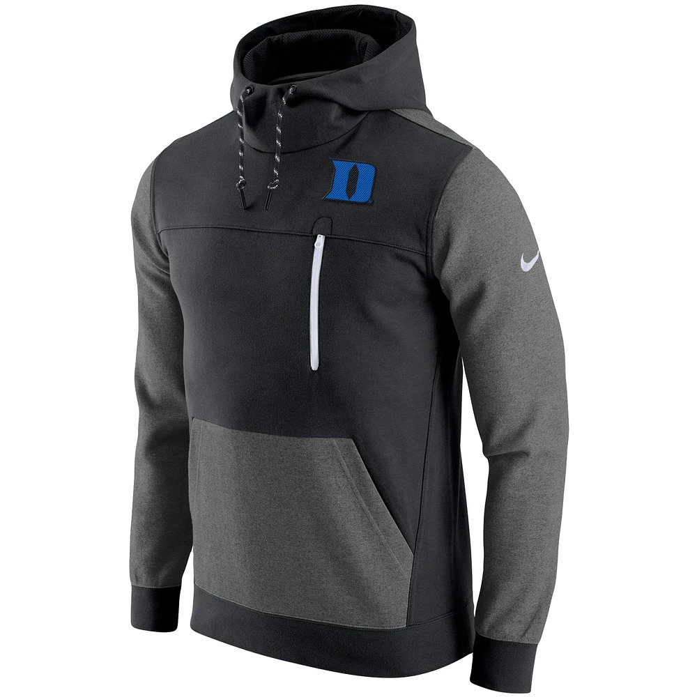 Men's Nike Black Duke Blue Devils AV-15 2.0 Slim Fit Pullover Hoodie