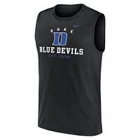 Men's Nike Black Duke Blue Devils Primetime Legend Mascot Lock Up Performance Muscle Tank Top