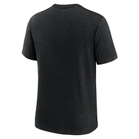 T-shirt Nike Heather Black Duke Blue Devils Blitz Legacy Primary Tri-Blend pour homme