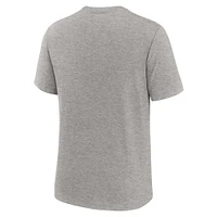 T-shirt à trois mélanges Nike gris chiné Duke Blue Devils Blitz Roll Call pour hommes