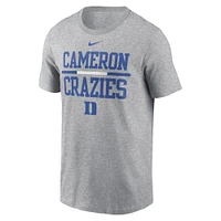 Men's Nike Heather Gray Duke Blue Devils DNA Lockup T-Shirt