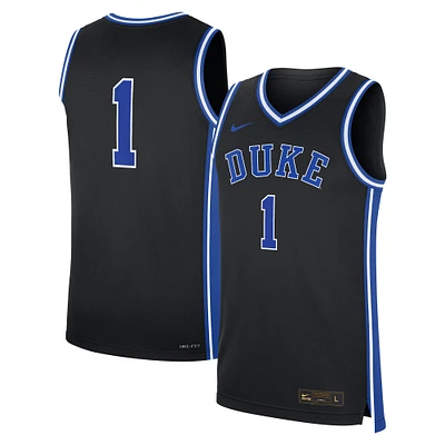 Maillot réplique alternatif Nike #1 Duke Black Blue Devils pour homme