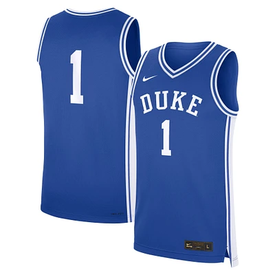 Maillot Nike #1 Royal Duke Blue Devils Road Replica pour homme