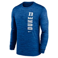 Men's Nike Royal Duke Blue Devils Sideline Velocity Performance Long Sleeve T-Shirt