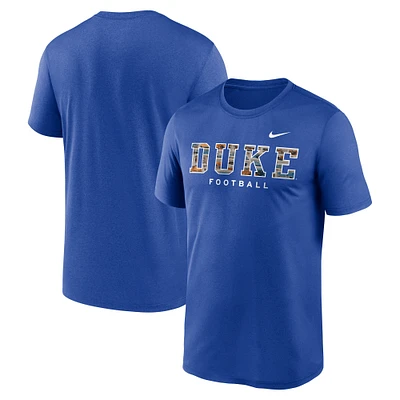 Men's Nike  Royal Duke Blue Devils Alternate Wordmark Legend T-Shirt
