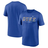 Men's Nike  Royal Duke Blue Devils Alternate Wordmark Legend T-Shirt