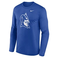 Men's Nike Royal Duke Blue Devils Primetime Alternate Logo Legend Performance Long Sleeve T-Shirt