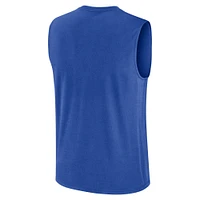 Men's Nike Royal Duke Blue Devils Primetime Legend Mascot Lock Up Performance Muscle Tank Top
