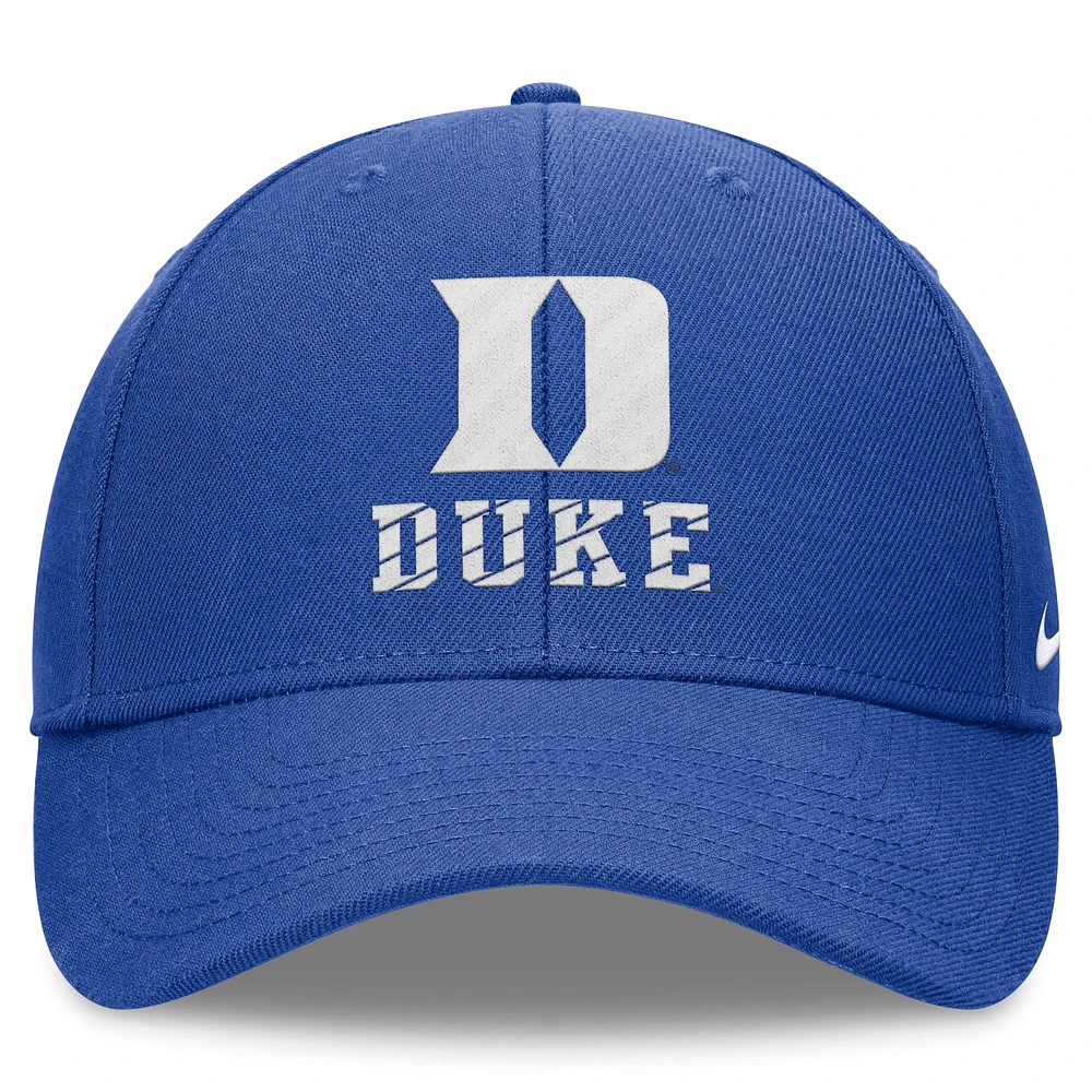 Men's Nike Royal Duke Blue Devils Primetime Rise Adjustable Hat