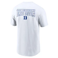 Men's Nike White Duke Blue Devils 2-Hit T-Shirt