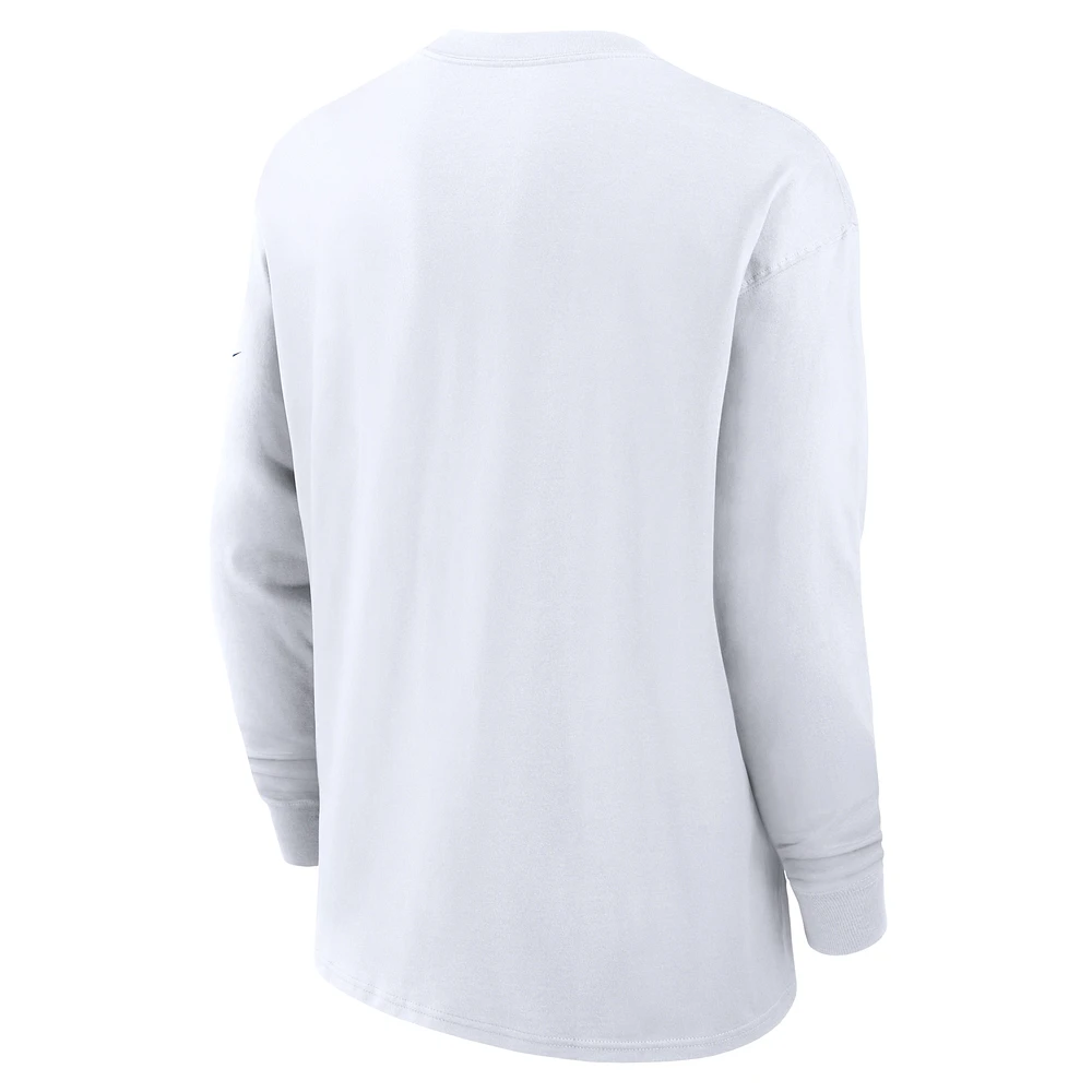Men's Nike White Duke Blue Devils Legacy Max90 Pocket Long Sleeve T-Shirt