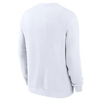 Men's Nike White Duke Blue Devils Old English Pullover Sweatshirt