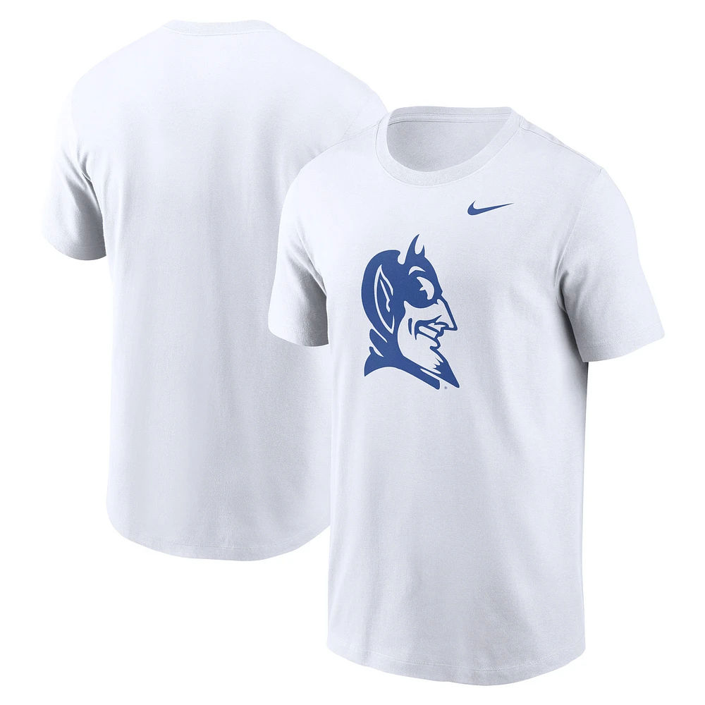 Men's Nike White Duke Blue Devils Primetime Alternate Logo T-Shirt
