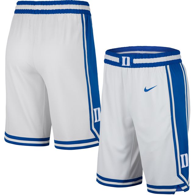 Short de basketball Nike blanc Duke Blue Devils Replica pour homme