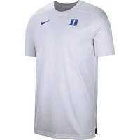 Men's Nike  White Duke Blue Devils Sideline Coaches Performance Top