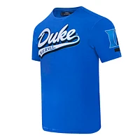 Men's Pro Standard Royal Duke Blue Devils Script Tail T-Shirt