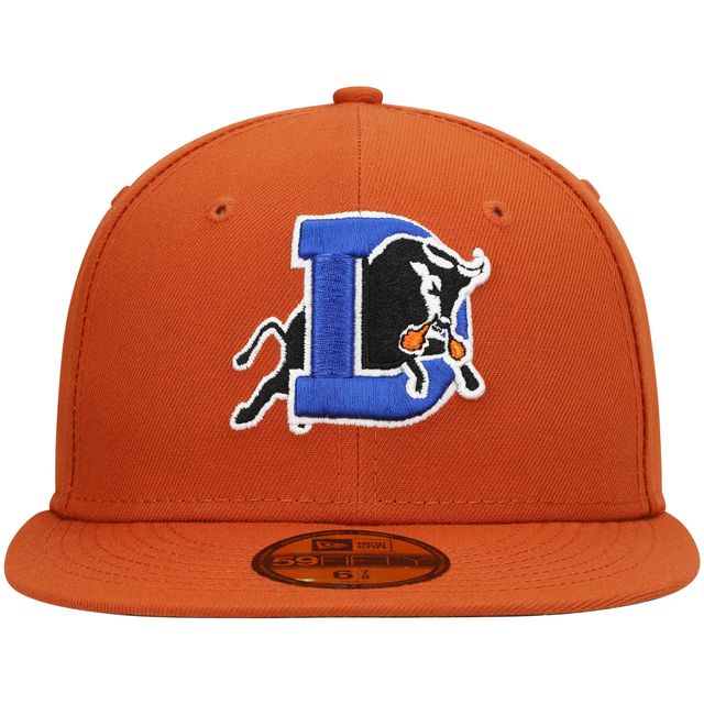 Casquette ajustée 59FIFTY Team Alternate des Durham Bulls New Era orange pour homme