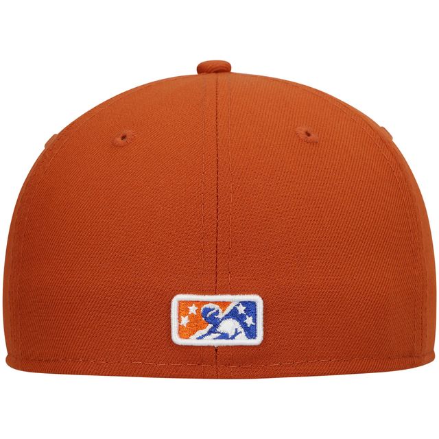 Casquette ajustée 59FIFTY Team Alternate des Durham Bulls New Era orange pour homme
