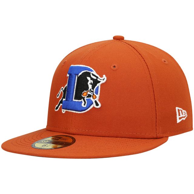 Casquette ajustée 59FIFTY Team Alternate des Durham Bulls New Era orange pour homme
