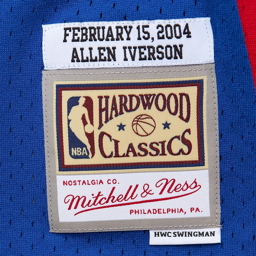 Men's Mitchell & Ness Allen Iverson Royal Eastern Conference  Hardwood Classics 2004 NBA All-Star Game Swingman Throwback Jersey