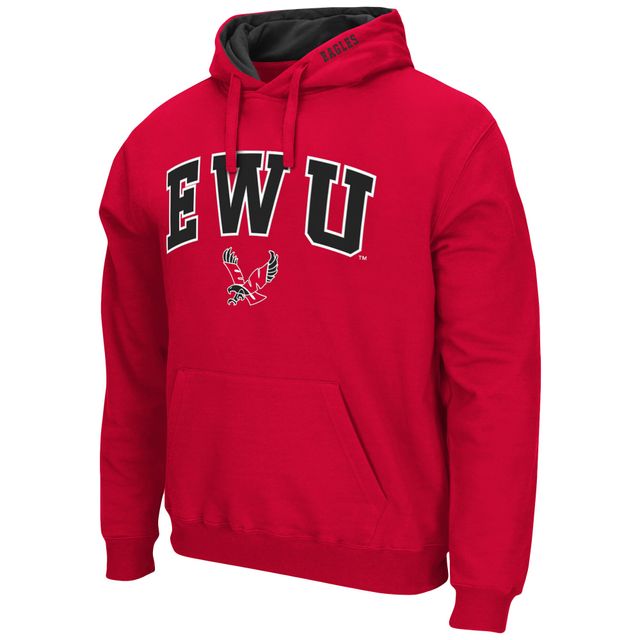 Chandail à capuchon Colosseum Red Eastern Washington Eagles Arch et Logo pour hommes