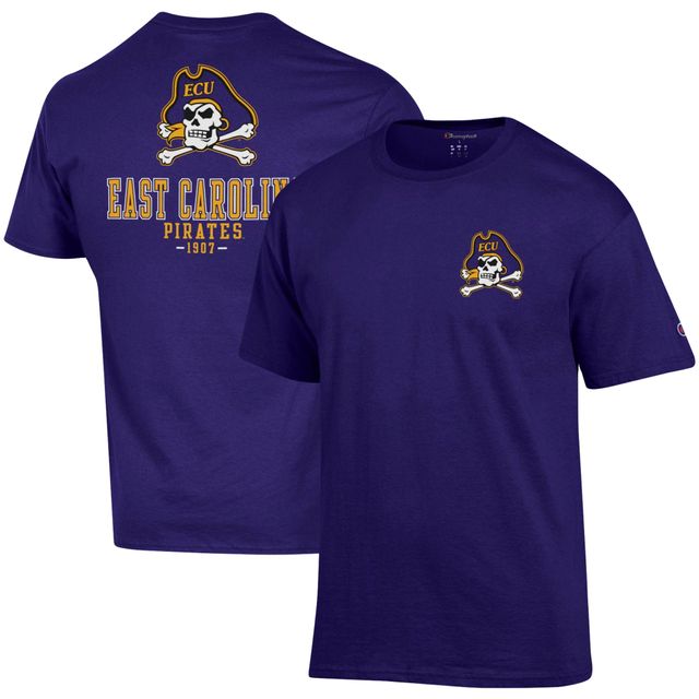 T-shirt Champion Purple ECU Pirates Stack 2-Hit pour homme