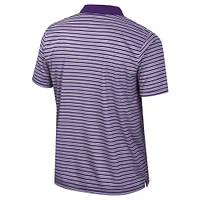 Men's Colosseum Purple ECU Pirates Striped Polo