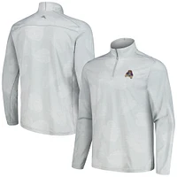 Men's Tommy Bahama Gray ECU Pirates Delray Frond IslandZone Half-Zip Jacket