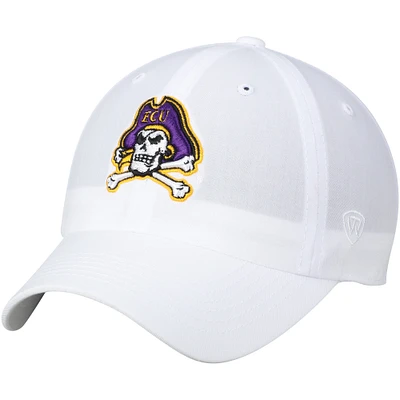 Men's Top of the World White ECU Pirates Primary Logo Staple Adjustable Hat
