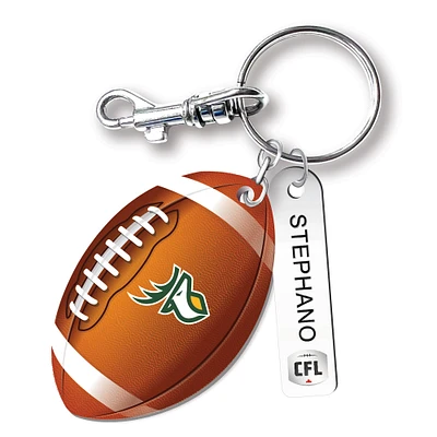 Porte-clés de football en cuir personnalisé des Elks d’Edmonton