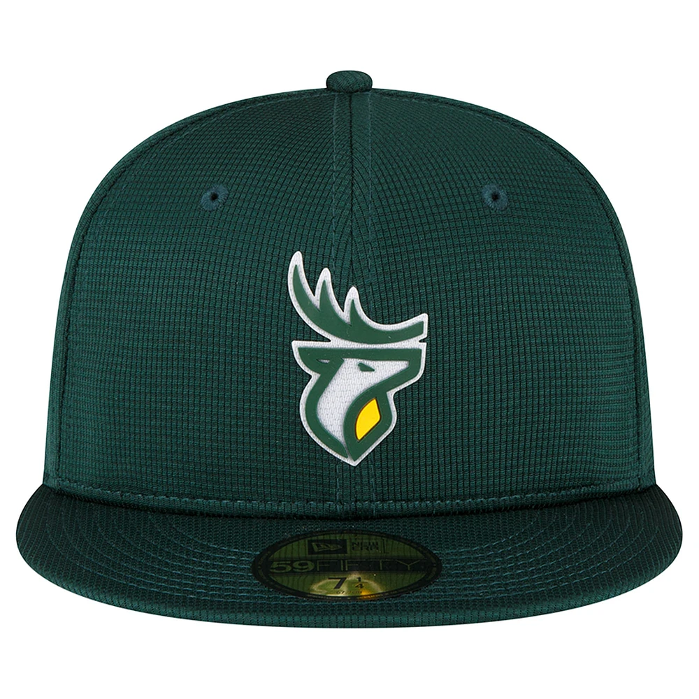 Men's New Era  Green Edmonton Elks Sideline 59FIFTY Fitted Hat