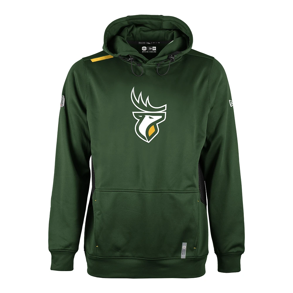 Men's New Era  Green Edmonton Elks Sideline Clutch Performance Pullover Hoodie