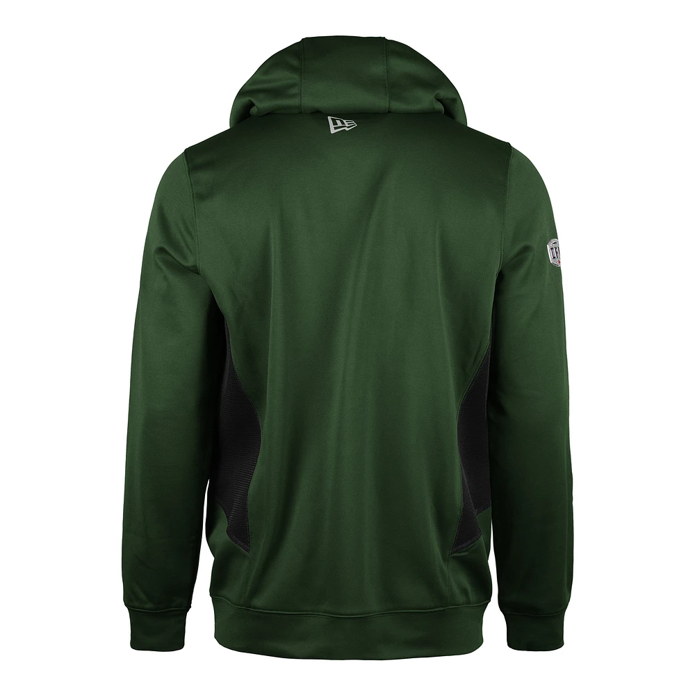 Men's New Era  Green Edmonton Elks Sideline Clutch Performance Pullover Hoodie