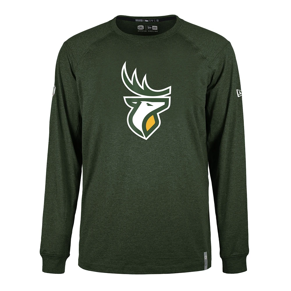 Men's New Era  Green Edmonton Elks Sideline Thrive Performance Long Sleeve T-Shirt