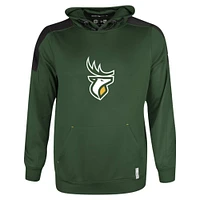 Men's New Era Hunter Green Edmonton Elks Sideline Shuffle Pullover Hoodie