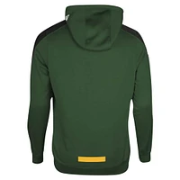 Men's New Era Hunter Green Edmonton Elks Sideline Shuffle Pullover Hoodie