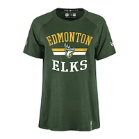 Women's New Era Green Edmonton Elks Sideline Circuit Raglan Performance T-Shirt