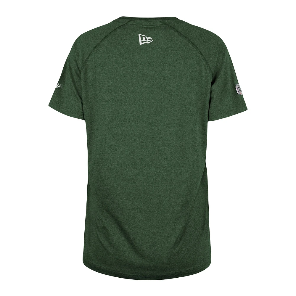 Women's New Era Green Edmonton Elks Sideline Circuit Raglan Performance T-Shirt