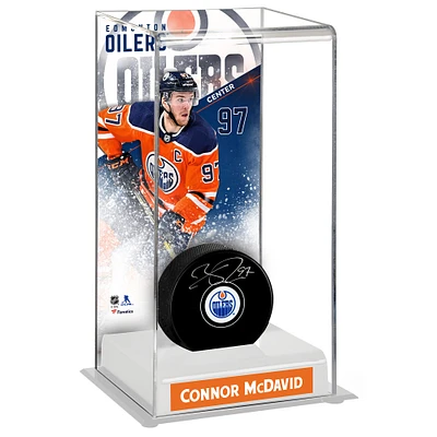 Étui de luxe pour rondelle de hockey de Connor McDavid des Oilers d'Edmonton