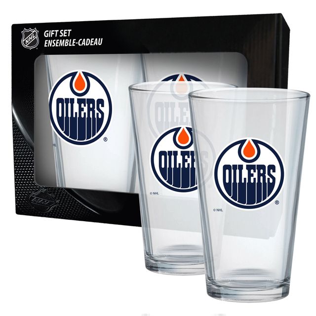 Edmonton Oilers Paquet de 2 16 oz. Verres à mélanger
