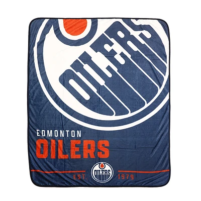 Couverture régulière 50'' x 60'' des Oilers d'Edmonton