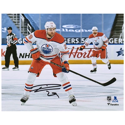 Leon Draisaitl Edmonton Oilers Autographed 8" x 10" Reverse Retro Jersey Skating Photograph