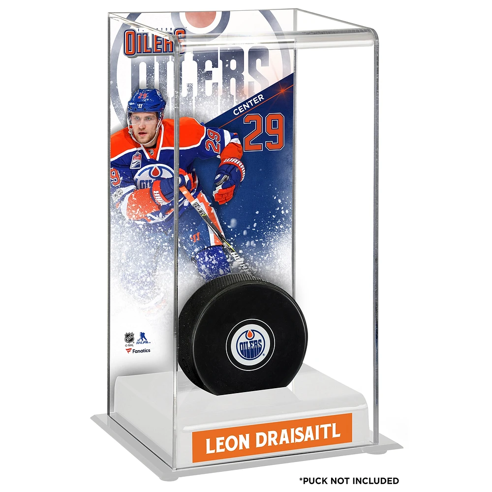Leon Draisaitl Edmonton Oilers Deluxe Tall Hockey Puck Case