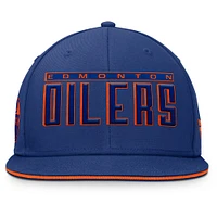 Men's Fanatics Blue Edmonton Oilers Gino Flatbrim Snapback Hat