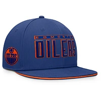 Men's Fanatics Blue Edmonton Oilers Gino Flatbrim Snapback Hat