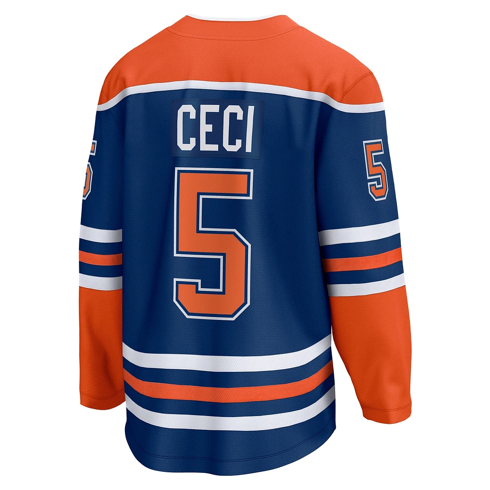 Men's Fanatics Cody Ceci Royal Edmonton Oilers Home Breakaway Player - Jersey